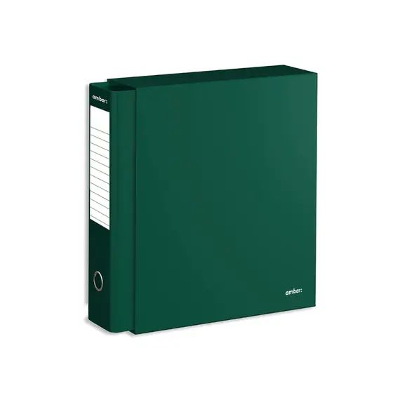 Pasta Arquivo+Cx Ambar L/L Din com calha Verde
