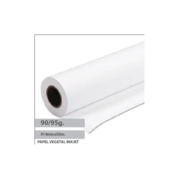 Papel Vegetal InkJet 90/95gr 914mmx50mtsx50 Pack 1 Rolo