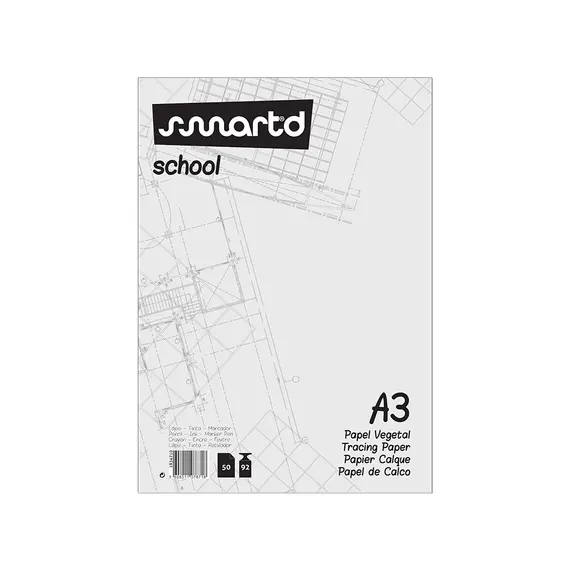 Papel Vegetal A3 92g Bloco 50Fls