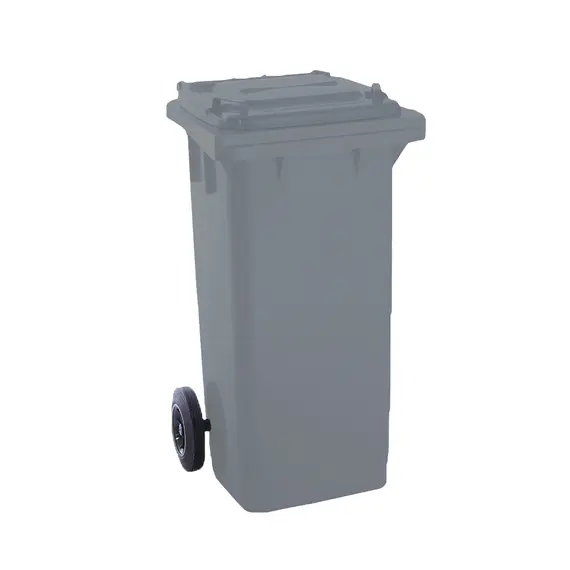 Contentor de 120L em Plástico com 2 Rodas Cinza e Tampa - Marca 300 | Loja BluePixel