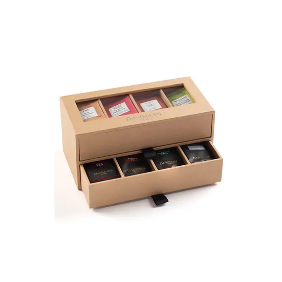 Caixa Coffret Chás 8 Sabores 56 Bolsas 7/7 Kraft