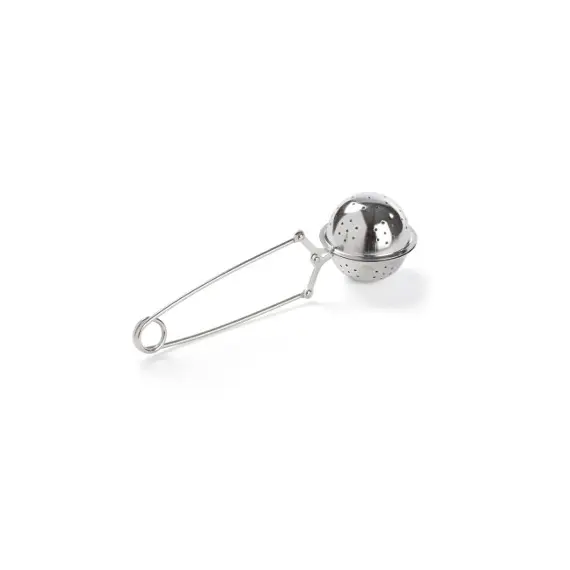 Infusor de Chá Bola Perfurada com Pinça Aço Inoxidável