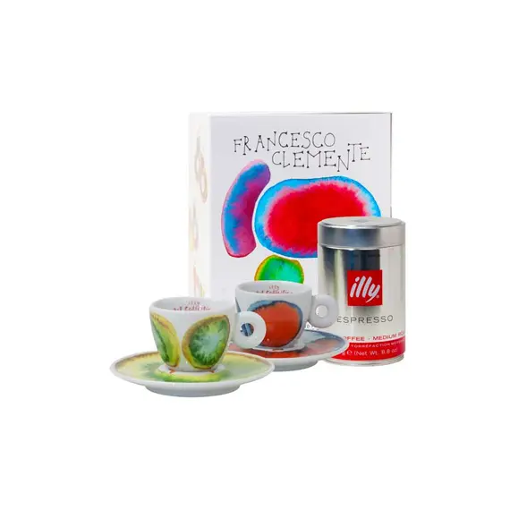 Conj Chav+Pires Esp Illy Art Collect F.Clemente+Lata250g 2un