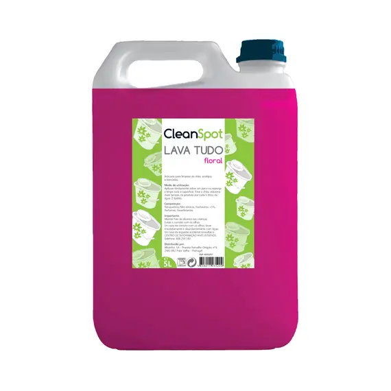 Detergente Cleanspot Lava Tudo Floral 5L - Marca 157 | Limpeza eficaz e aroma floral