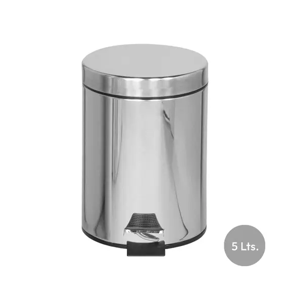 Contentor 5L Metal Aço Inox com Pedal - Durável e Prático | BluePixel.pt