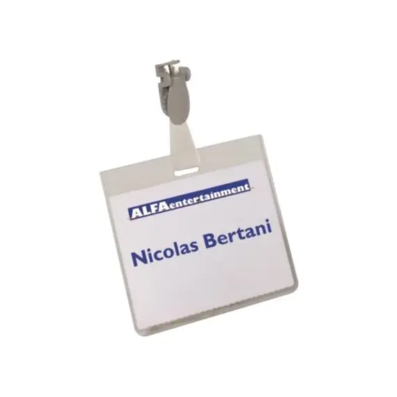 Porta Nomes Horizontal 90x60mm Marca 193 com Mola - Pack 50un em Portugal | BluePixel.pt