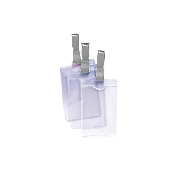 Porta Nomes Vertical 62x108mm com Mola Cinza - Marca 196 | BluePixel.pt