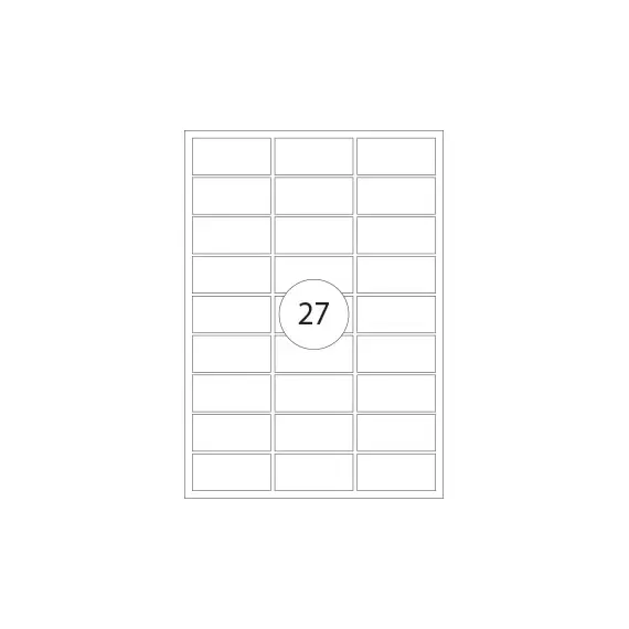 Etiquetas transparentes mate 63,5x29,6mm 25 folhas 675 unidades | BluePixel