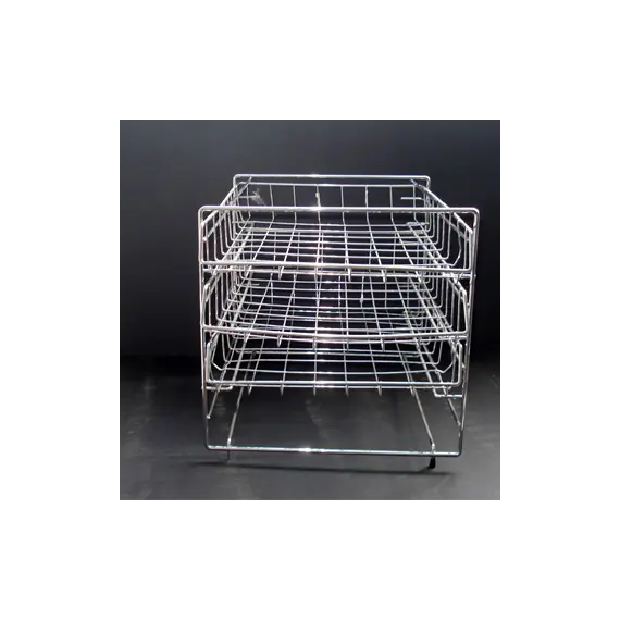 Tabuleiro Secretária 3 Gavetas Arame Cromado - Marca 320 | Loja BluePixel