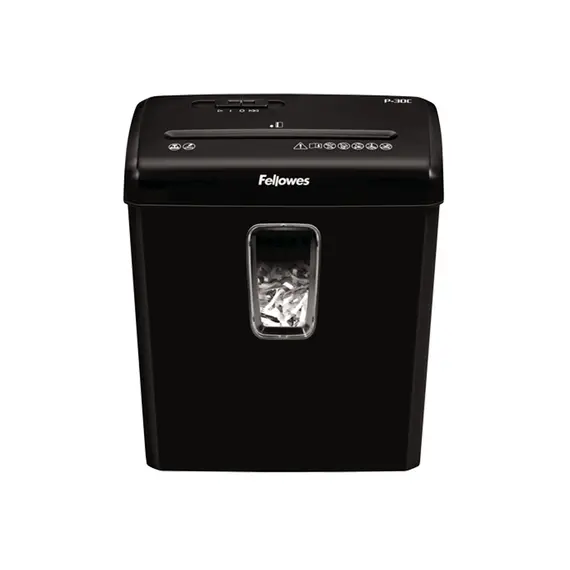 Destruidora Fellowes P-30C 4x34mm Preto - Segurança e Eficiência para Escritórios | bluepixel.pt