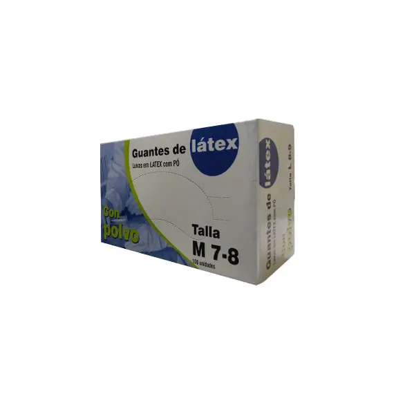 Luvas Látex Tamanho M c/Pó 100un