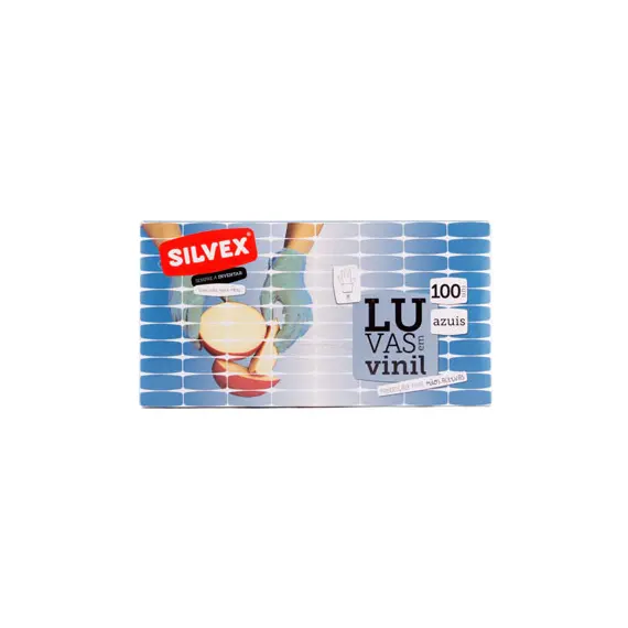 Luvas Vinil Tamanho M s/ Pó 100un