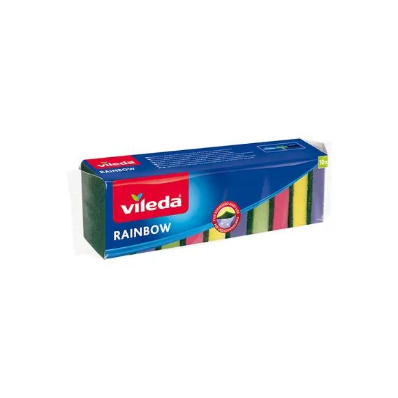 Esfregão Esponja Salva Unhas Vileda Rainbow 10un