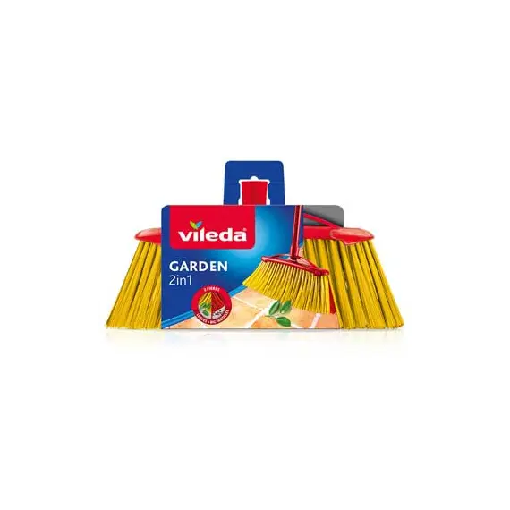Vassoura/Escova Pavimentos Exteriores Vileda 2 em 1 com Cabo
