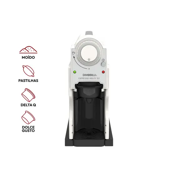Máquina Café MULTI-CÁPSULAS 3 em 1 Dimobilli D2 Branca