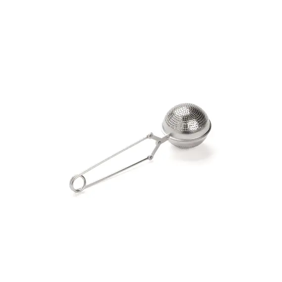 Infusor de Chá Bola Perfurada com Pinça Aço Inoxidável