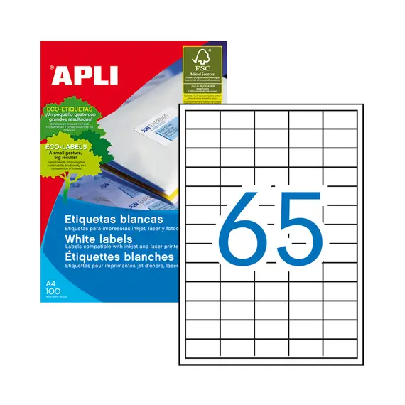 Etiquetas adesivas 38x21,2mm 100 folhas | Qualidade e eficiência na bluepixel.pt