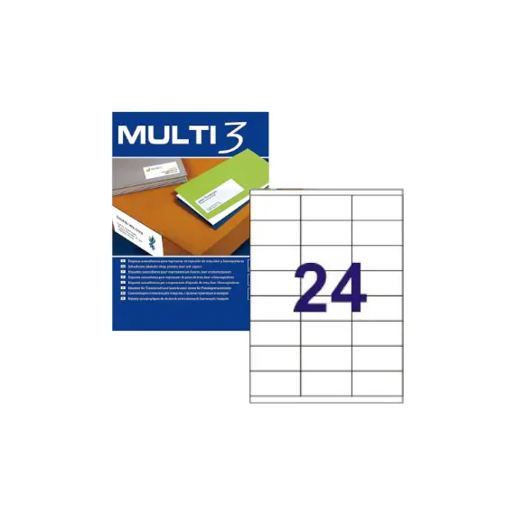Etiquetas 070x035mm A4 Multi3 2400un - Marca 312 | Loja online bluepixel.pt