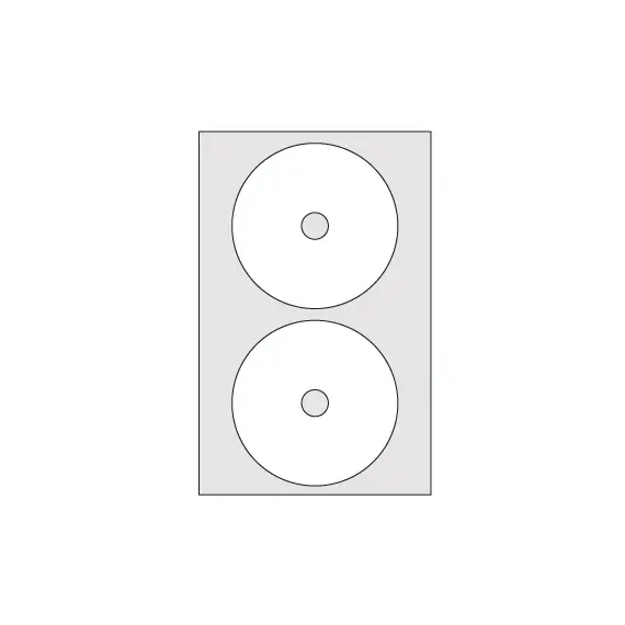 Etiquetas 117mm Multi3 para CD/DVD - 100 folhas, 200 unidades | Marca 312