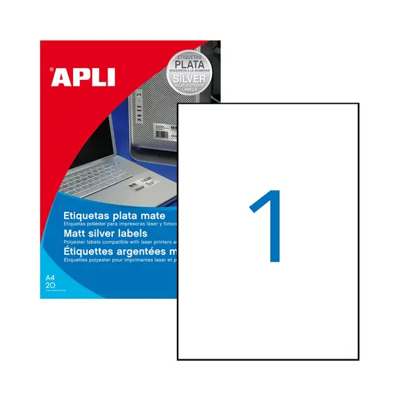 Etiquetas Resistentes 210x297mm Poliester Mate - 20 folhas | BluePixel.pt