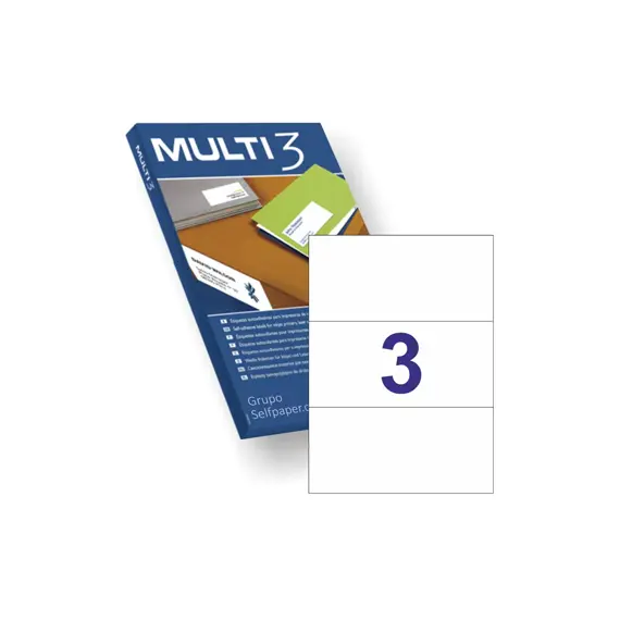Etiquetas A4 210x99mm 100Fls Multi3 - Qualidade e Eficiência na Organização | bluepixel.pt