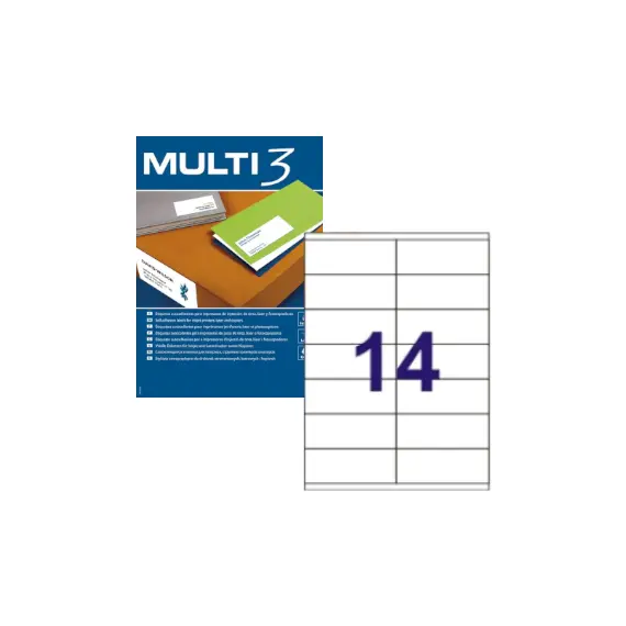 Etiquetas 105x40mm A4 Pack 100 Folhas - Compatíveis com Impressoras Multi3 | bluepixel.pt