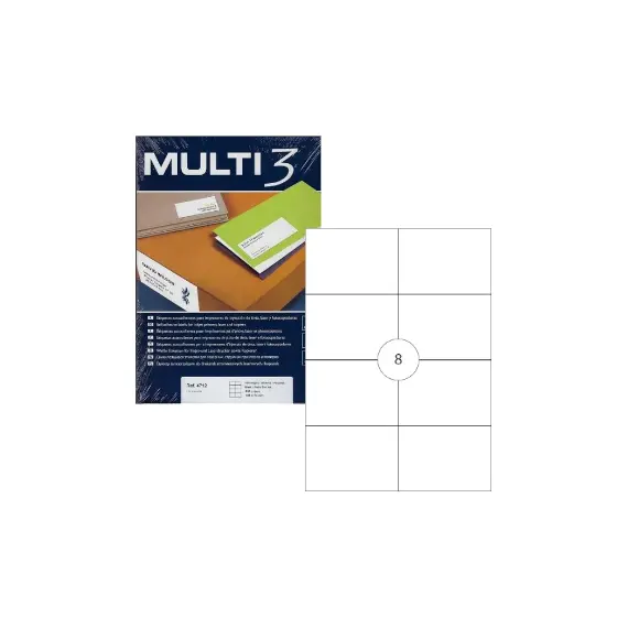 Etiquetas A4 105x74mm 800 unidades - Marca 312 - Multi3 | Loja online bluepixel.pt