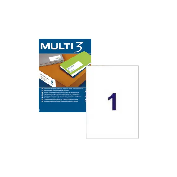 Etiquetas A4 210x297mm 100 folhas - Compatíveis com Impressoras Multiuso | Marca 312