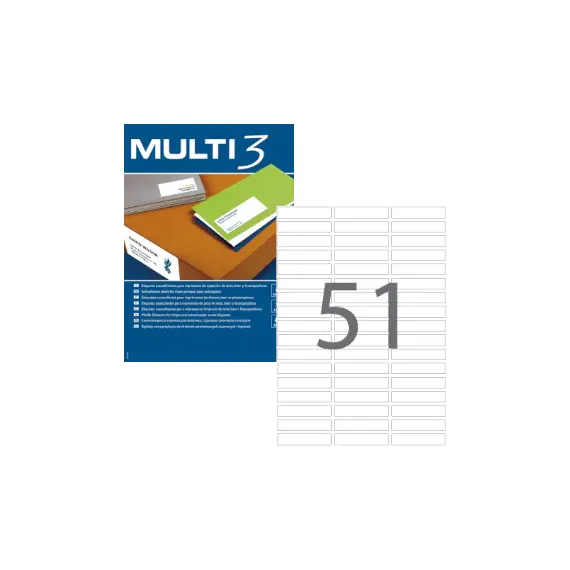 Etiquetas A4 70x16,9mm 100 Folhas - Multiuso | Marca 312 | bluepixel.pt