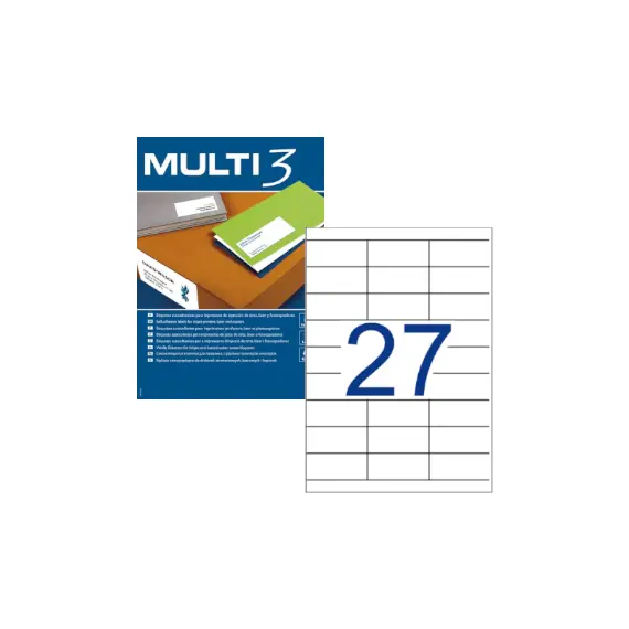 Etiquetas A4 70x30mm 100Fls Marca 312 - Etiquetas Multi3 2700un em Portugal