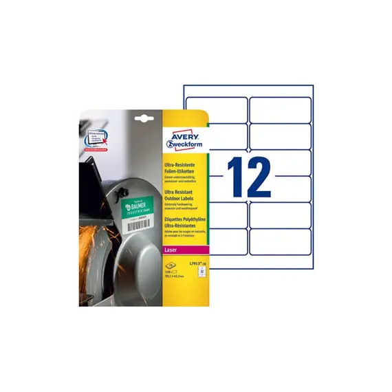 Etiquetas Ultra-Resistentes 099,1x042,3mm 10Fls Avery 120un