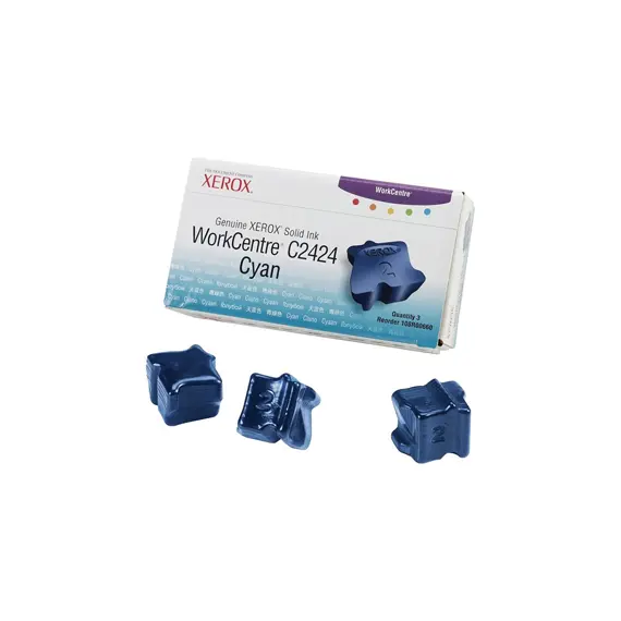 Pack de 3 Tintas Sólidas Compatíveis Xerox Azul 108R00660 | BluePixel