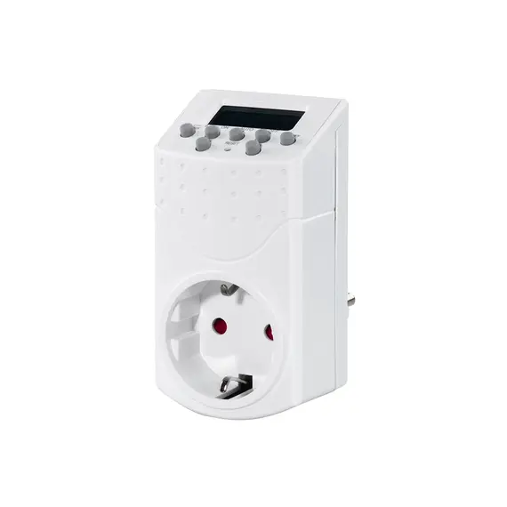 Tomada Temporizador Digital Semanal 250V Branco