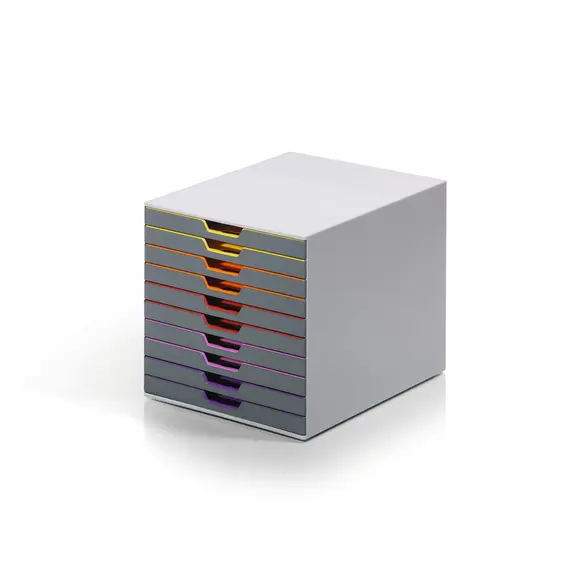 Móvel Secretária 10 Gavetas Durable Multicolorem - Marca 193 | Loja BluePixel.pt