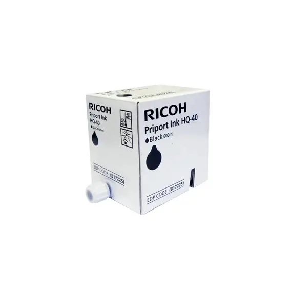 Tinta Ricoh HQ-40 Preto 817225 600ml Pack 5un