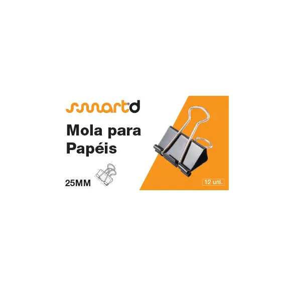 Molas para Papeis 25mm SmartD Cx 12un - Marca 425 | Loja BluePixel