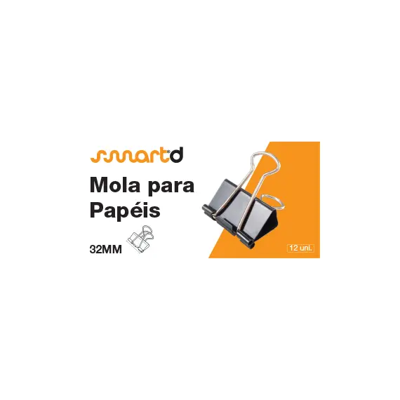 Molas para Papeis 32mm SmartD 425 - Pack de 12 | Organização de Documentos