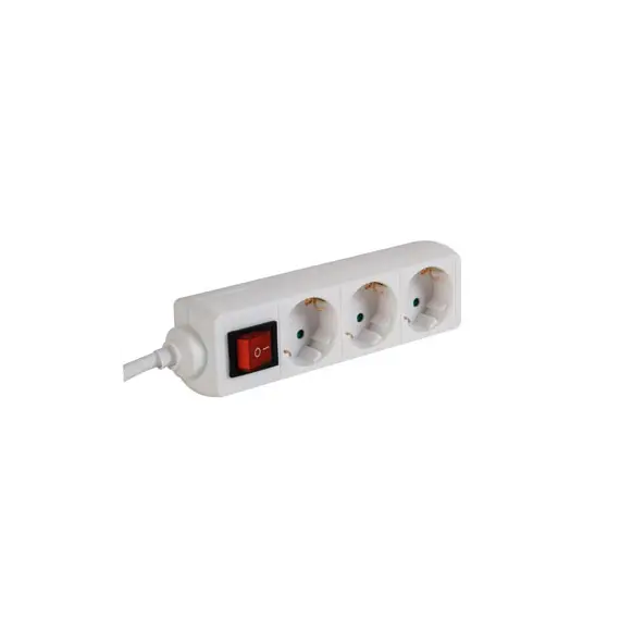 Bloco 3 Tomadas + Interruptor Cabo 3mts