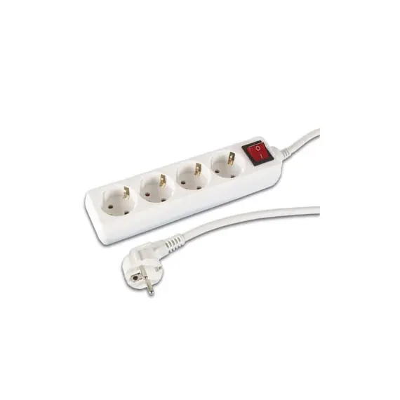Bloco 4 Tomadas + Interruptor Cabo 3mts