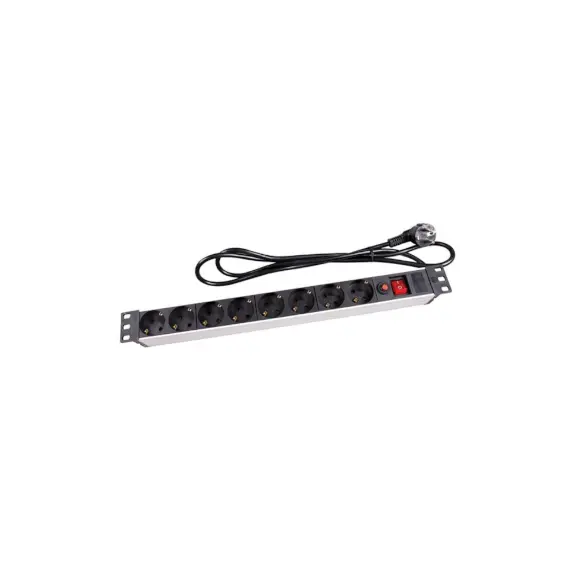Bloco 8 Tomadas + Interruptor para rack de 19 Pol