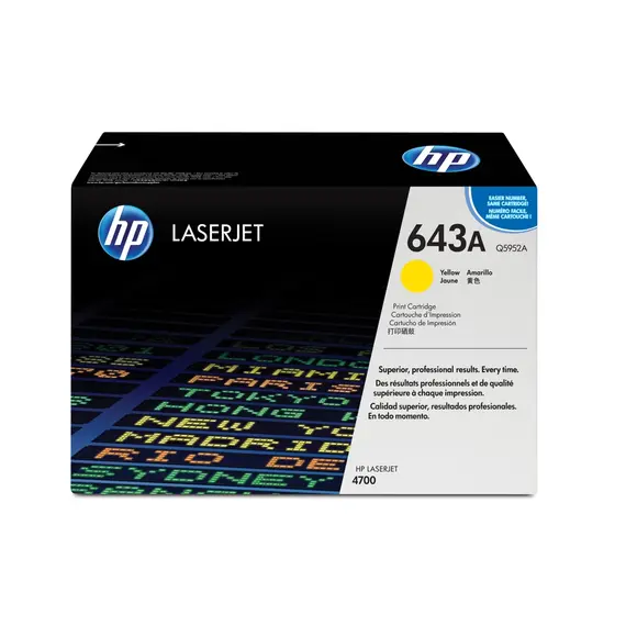 HP 643A original Colour LaserJet Toner cartridge Q5952A yellow standard capacity 10.000 pages 1-pack