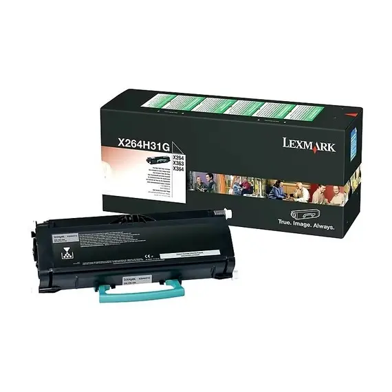 Toner LEXMARK X264H31G Preto 9K a 5  - X264/X36X