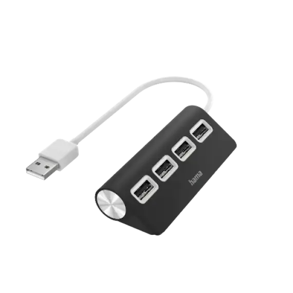 HAMA 200119 FIC 4 portos fekete USB2.0 HUB