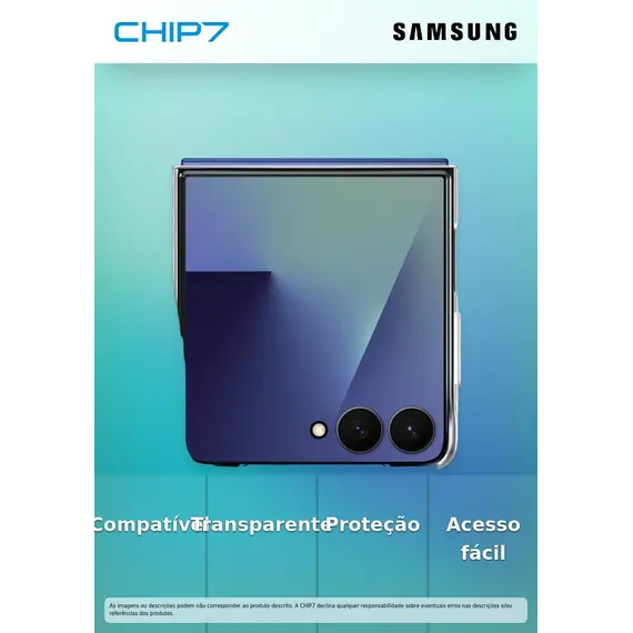 SAMSUNG Capa Transparente B7 FLIP 7 Transparente