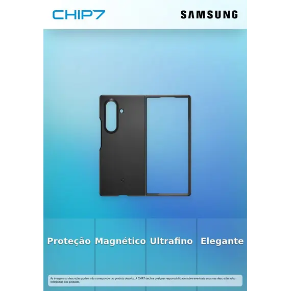 SAMSUNG Capa Magnética Fina Z FOLD 7 Preto