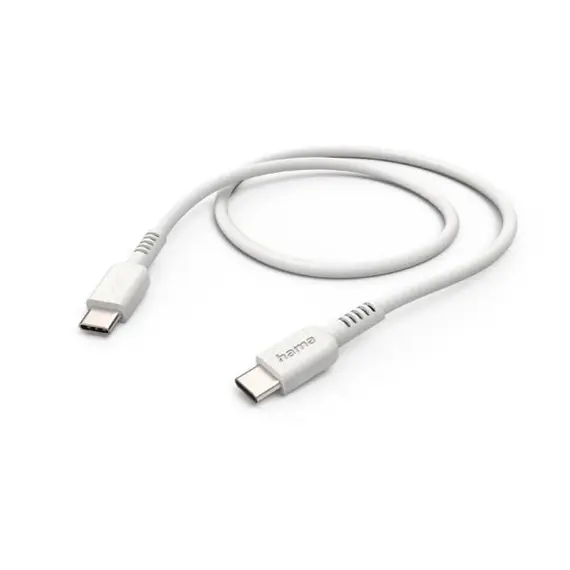 HAMA USB-C TO USB-C CHARGING/DATA CABLE, 0.2 M, WHITE