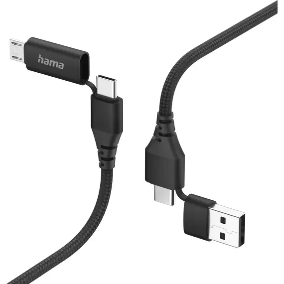 HAMA 4IN1 MULTI-CHARGING CABLE USB-C AND USB-A - USB-C AND MICRO-USB 15 M