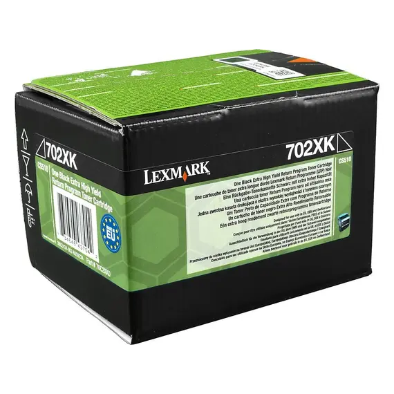 LEXMARK 702XKE toner cartridge black high capacity 1-pack corparate