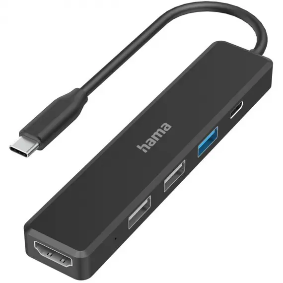 HAMA USB-C MULTIPORT HUB, 5 PORTS, 3 X USB-A, USB-C, HDMI - 200117