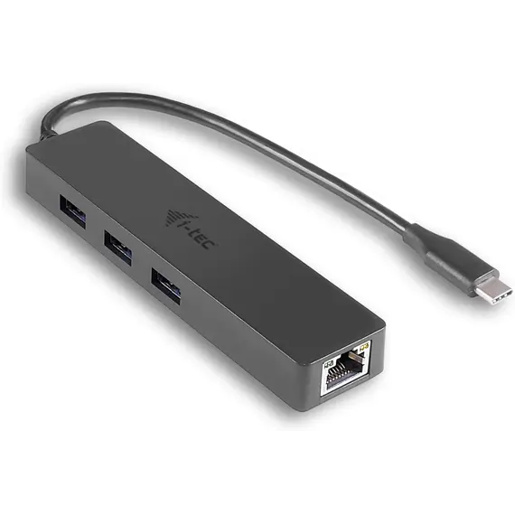 I-TEC USB C Slim HUB 3 Port with Gigabit Ethernet Adapter ideal for New Macbook Macbook Pro 2016 etc. compatible with Thunderbolt 3